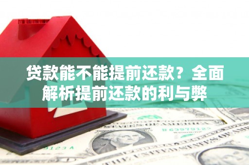 延安贷款能不能提前还款？全面解析提前还款的利与弊