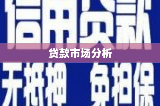延安贷款市场分析