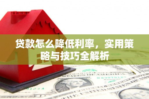 延安贷款怎么降低利率，实用策略与技巧全解析