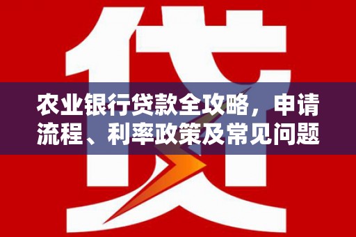 延安农业银行贷款全攻略，申请流程、利率政策及常见问题解析