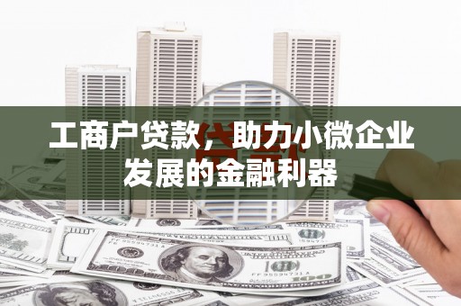 延安工商户贷款，助力小微企业发展的金融利器