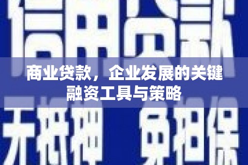 延安商业贷款，企业发展的关键融资工具与策略