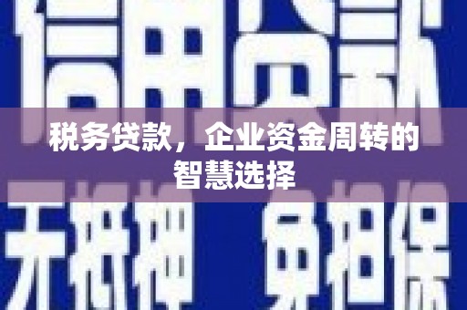 延安税务贷款，企业资金周转的智慧选择