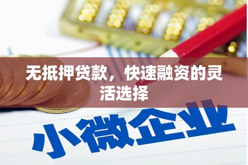 延安无抵押贷款，快速融资的灵活选择