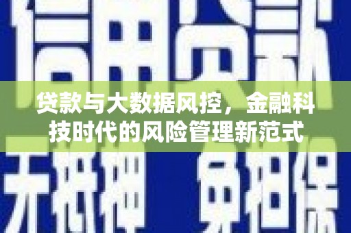 延安贷款与大数据风控，金融科技时代的风险管理新范式