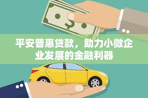 延安平安普惠贷款，助力小微企业发展的金融利器