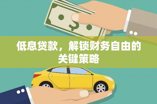 延安低息贷款，解锁财务自由的关键策略