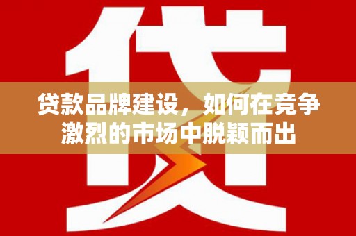 延安贷款品牌建设，如何在竞争激烈的市场中脱颖而出
