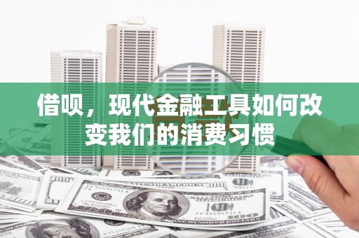 延安借呗，现代金融工具如何改变我们的消费习惯