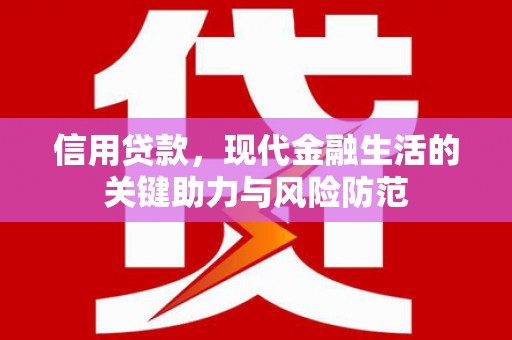 延安信用贷款，现代金融生活的关键助力与风险防范