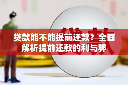延安贷款能不能提前还款？全面解析提前还款的利与弊