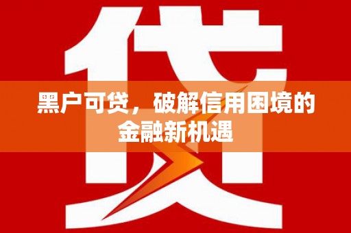延安黑户可贷，破解信用困境的金融新机遇