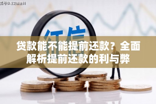延安贷款能不能提前还款？全面解析提前还款的利与弊