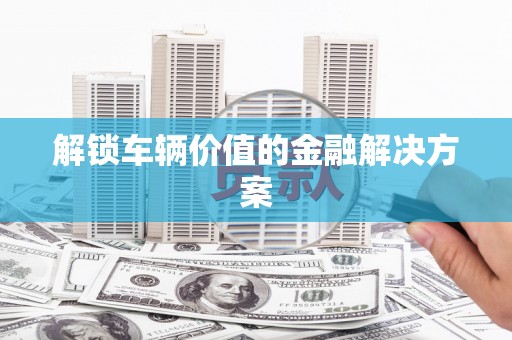 延安解锁车辆价值的金融解决方案